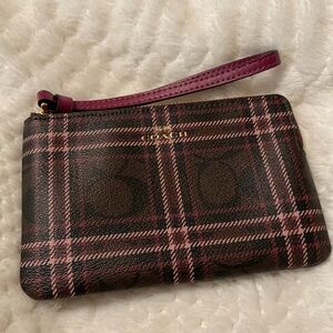 coach logo wristlet